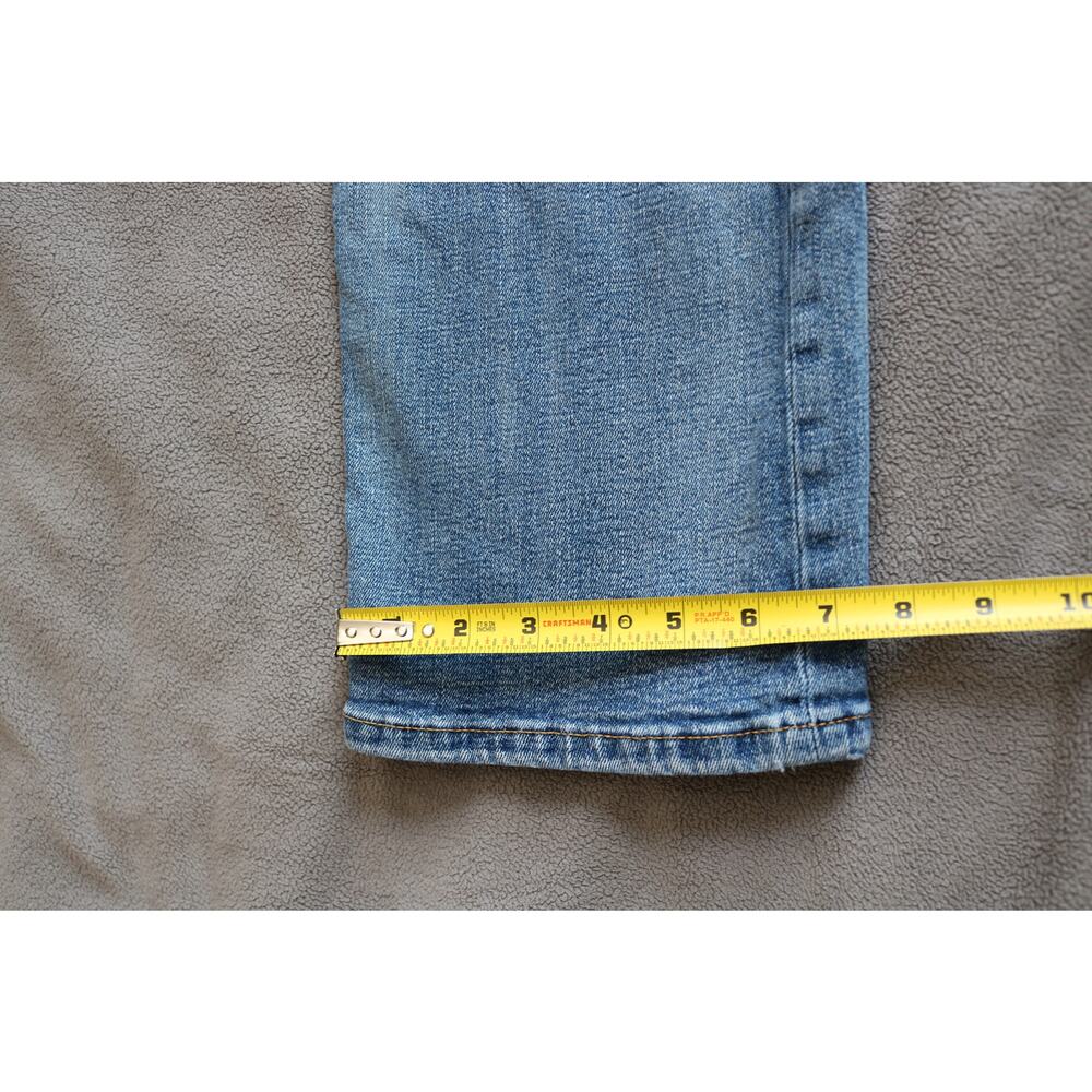 LUCKY BRAND Jeans Mens 29x32 Solid Wash Denim Straight Leg Blue Denim Character - Picture 9 of 13